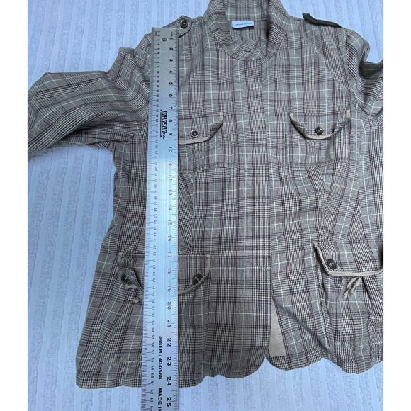 Vintage Frank Walder Women's Gray Houndstooth Plaid Jacket Four-Pockets Casual - Picture 8 of 9